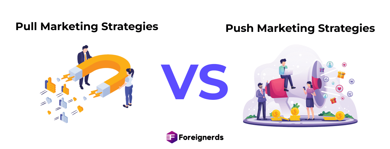 The Distinction Between Push and Pull Marketing Strategies